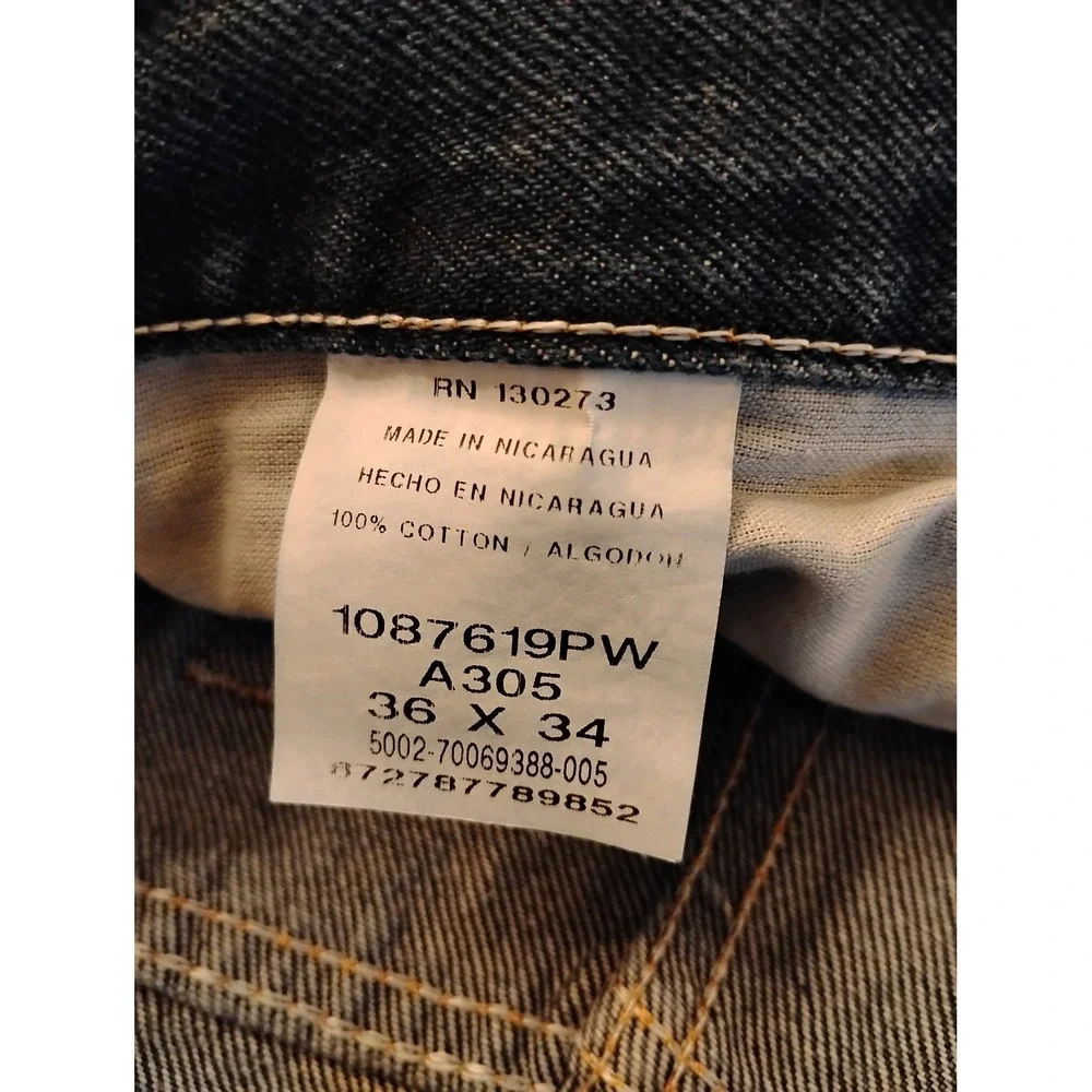 Rustler Regular Fit Straight Leg Jeans Mens 36x34 Medium Wash Denim 1087619PW